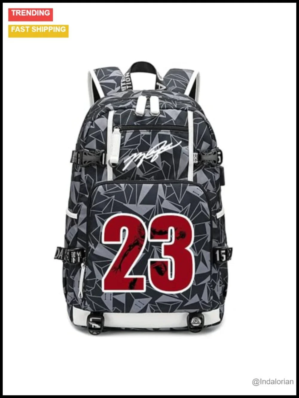 Polyester Backpack with USB Port, 15.6